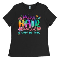 Black making hair beautiful is kinda my thing Ladies Tee - MaliasSmallBusiness