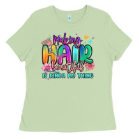 Matcha making hair beautiful is kinda my thing Ladies Tee - MaliasSmallBusiness