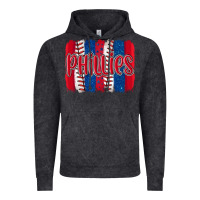 Vintage Black phillies baseball team spirit brushstrokes Vintage Hoodie - Artiststas
