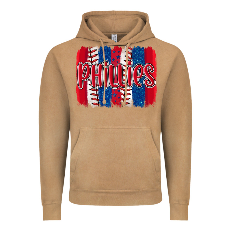 Phillies Baseball Team Spirit Brushstrokes Vintage Hoodie by Artiststas | Teevron