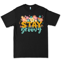 Black stay groovy Premium Tee - MaliasSmallBusiness
