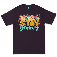 Plum stay groovy Premium Tee - MaliasSmallBusiness