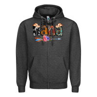 Charcoal Heather Blessed Nana Zipper Hoodie - CowCowDesign