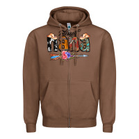 Chestnut Blessed Nana Zipper Hoodie - CowCowDesign