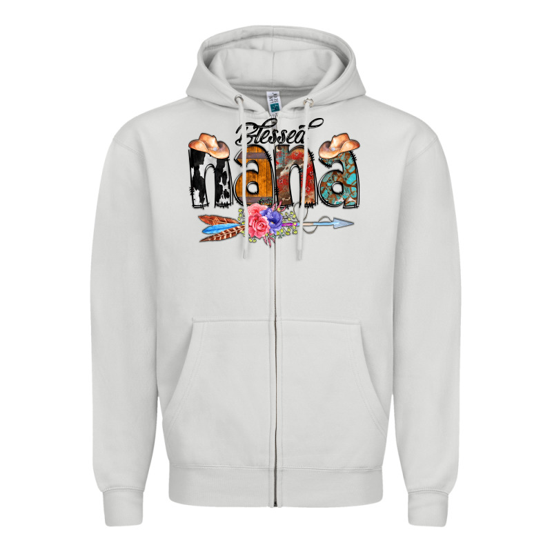 Blessed Nana Zipper Hoodie by CowCowDesign | Teevron