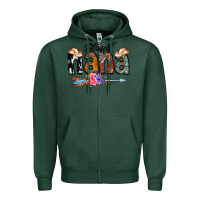 Sports Green Blessed Nana Zipper Hoodie - CowCowDesign