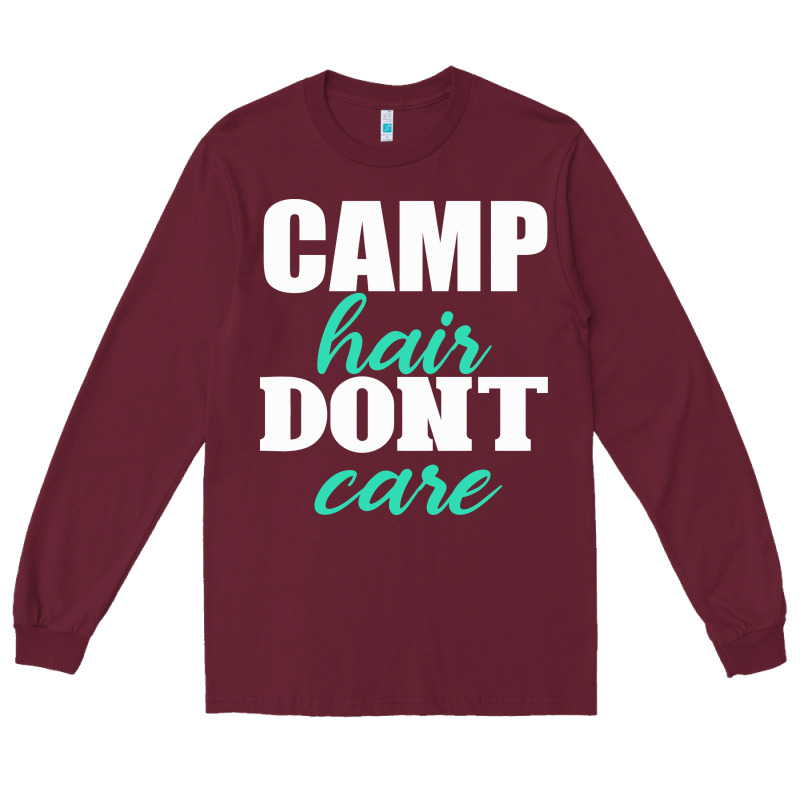 Camp Hair Don't Care Black Long Sleeve Tee by Bettercallsaul | Teevron