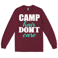 Burgundy Camp Hair Don't Care Black Long Sleeve Tee - Bettercallsaul