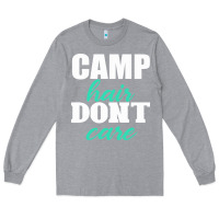 Heather Grey Camp Hair Don't Care Black Long Sleeve Tee - Bettercallsaul