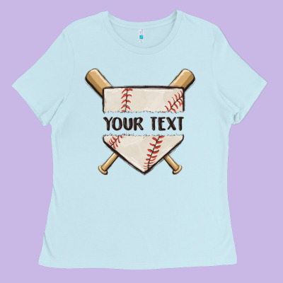 Preview Custom Baseball Ladies Tee Designed By Maliassmallbusiness