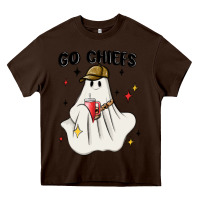 Chocolate Brown go chiefs boujee sports ghost stanley Heavy Core Tee - MaliasSmallBusiness