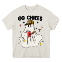 Cream go chiefs boujee sports ghost stanley Heavy Core Tee - MaliasSmallBusiness