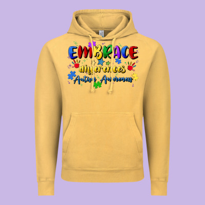 Embrace Differences Vintage Hoodie Designed By Artiststas