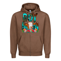 Chestnut Boy Mom Flowers Cow Zipper Hoodie - CowCowDesign