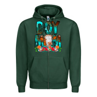 Sports Green Boy Mom Flowers Cow Zipper Hoodie - CowCowDesign