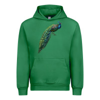 Emerald Peacock Urban Hoodie - LillyAllenDesigns