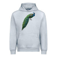 Heather Grey Peacock Urban Hoodie - LillyAllenDesigns