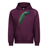 Mauve Wine Peacock Urban Hoodie - LillyAllenDesigns