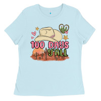Baby Blue 100 days y'all malia Ladies Tee - MaliasSmallBusiness