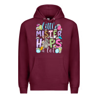 Burgundy Easter Day Little mister hops a lot Premium Hoodie - OliviaCreatesArt