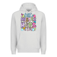 Dove Grey Easter Day Little mister hops a lot Premium Hoodie - OliviaCreatesArt