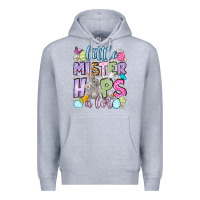 Heather Grey Easter Day Little mister hops a lot Premium Hoodie - OliviaCreatesArt