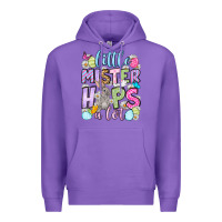 Purple Easter Day Little mister hops a lot Premium Hoodie - OliviaCreatesArt