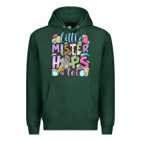 Sports Green Easter Day Little mister hops a lot Premium Hoodie - OliviaCreatesArt