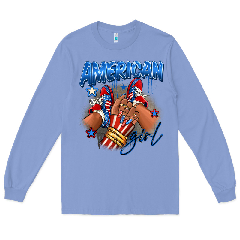 Afro American Girl Sneakers Long Sleeve Tee by RanaPortraitStore | Teevron