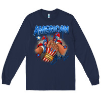 Navy Afro american girl sneakers Long Sleeve Tee - RanaPortraitStore