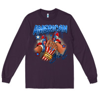 Plum Afro american girl sneakers Long Sleeve Tee - RanaPortraitStore