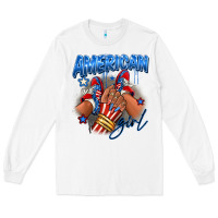 White Afro american girl sneakers Long Sleeve Tee - RanaPortraitStore