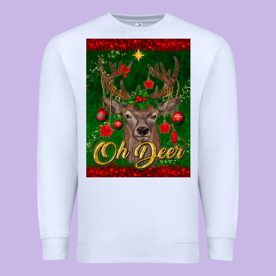 Oh Deer Car Air Freshener Premium Sweatshirt Designed By Bundleandbundleshop