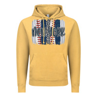Vintage Mustard new york baseball team spirit brushstrokes Vintage Hoodie - Artiststas