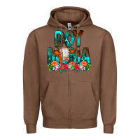 Chestnut Boy Mama Flowers Cow Zipper Hoodie - CowCowDesign