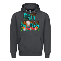 Smoke Boy Mama Flowers Cow Zipper Hoodie - CowCowDesign