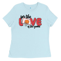 Baby Blue for the love of the game Ladies Tee - MaliasSmallBusiness