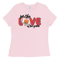 Bubblegum Pink for the love of the game Ladies Tee - MaliasSmallBusiness