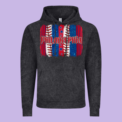 Philadelphia Baseball Team Spirit Brushstrokes Vintage Hoodie Designed By Artiststas