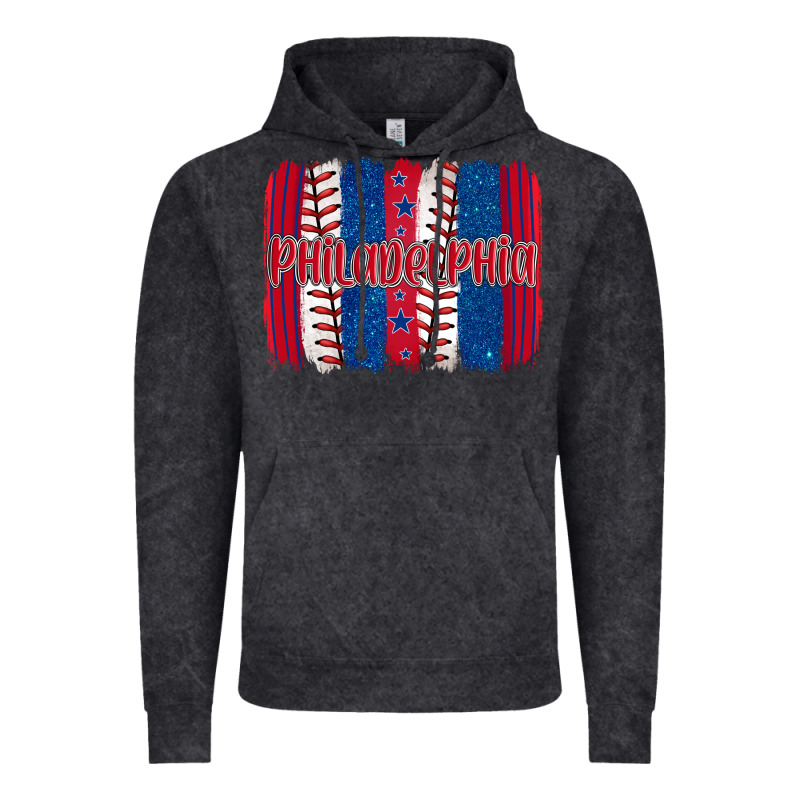 Philadelphia Baseball Team Spirit Brushstrokes Vintage Hoodie by Artiststas | Teevron