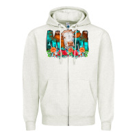 Oatmeal Heather Cow Mom Turquoise Tooled Leather Flowers Zipper Hoodie - CowCowDesign