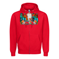Red Cow Mom Turquoise Tooled Leather Flowers Zipper Hoodie - CowCowDesign