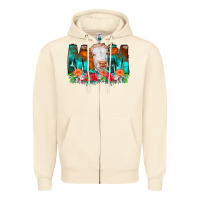 Sandshell Cow Mom Turquoise Tooled Leather Flowers Zipper Hoodie - CowCowDesign