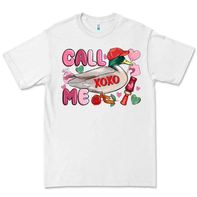 Call Me Valentine Mallard Duck Premium Tee by MaliasSmallBusiness | Teevron