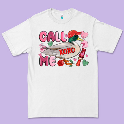 Call Me Valentine Mallard Duck Premium Tee Designed By Maliassmallbusiness