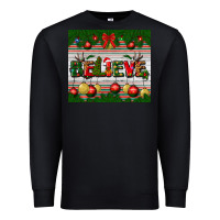 Black Christmas Believe Premium Sweatshirt - BundleAndBundleShop