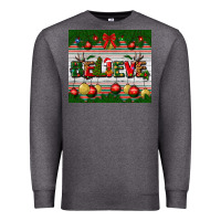 Charcoal Heather Christmas Believe Premium Sweatshirt - BundleAndBundleShop