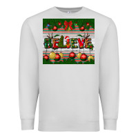 Dove Grey Christmas Believe Premium Sweatshirt - BundleAndBundleShop