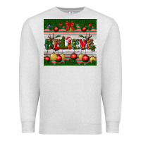 Oatmeal Heather Christmas Believe Premium Sweatshirt - BundleAndBundleShop