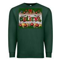 Sports Green Christmas Believe Premium Sweatshirt - BundleAndBundleShop